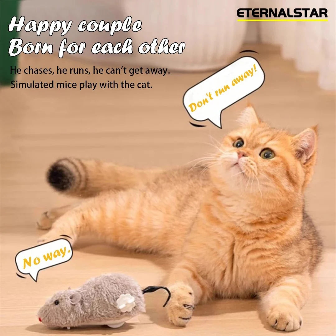 Wind-Up Interactive Mouse Toy for Cats – ComfortSafe™