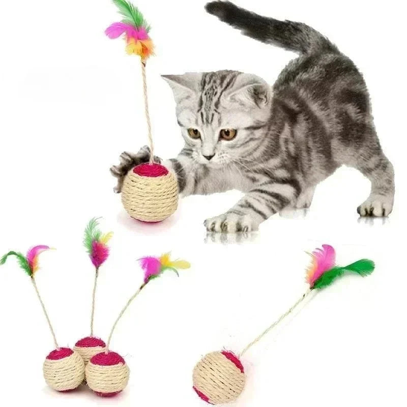 Sisal Scratch Ball for Cats – BounceGuard™