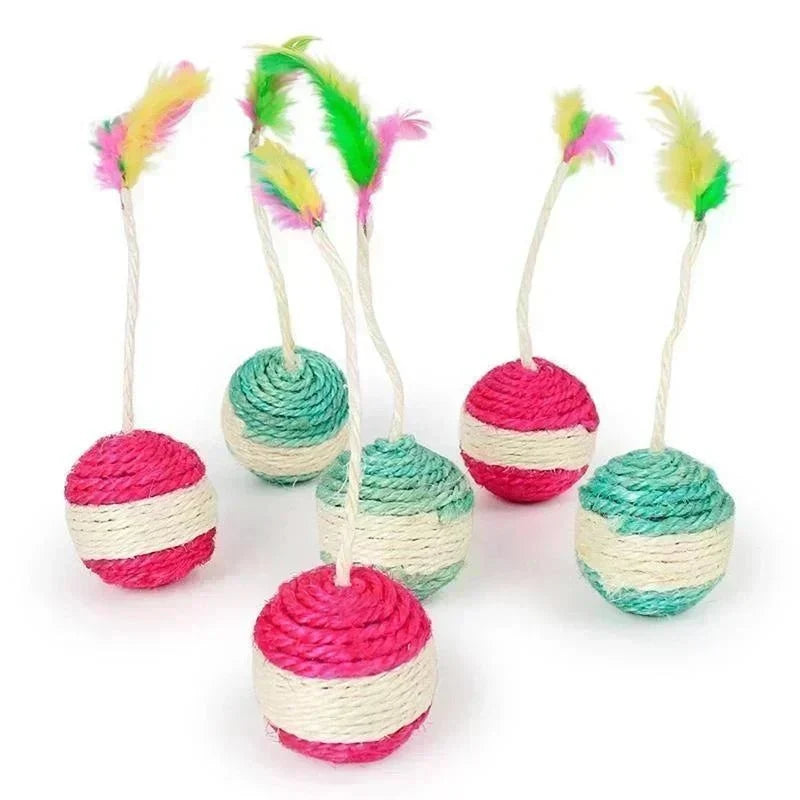Sisal Scratch Ball for Cats – BounceGuard™