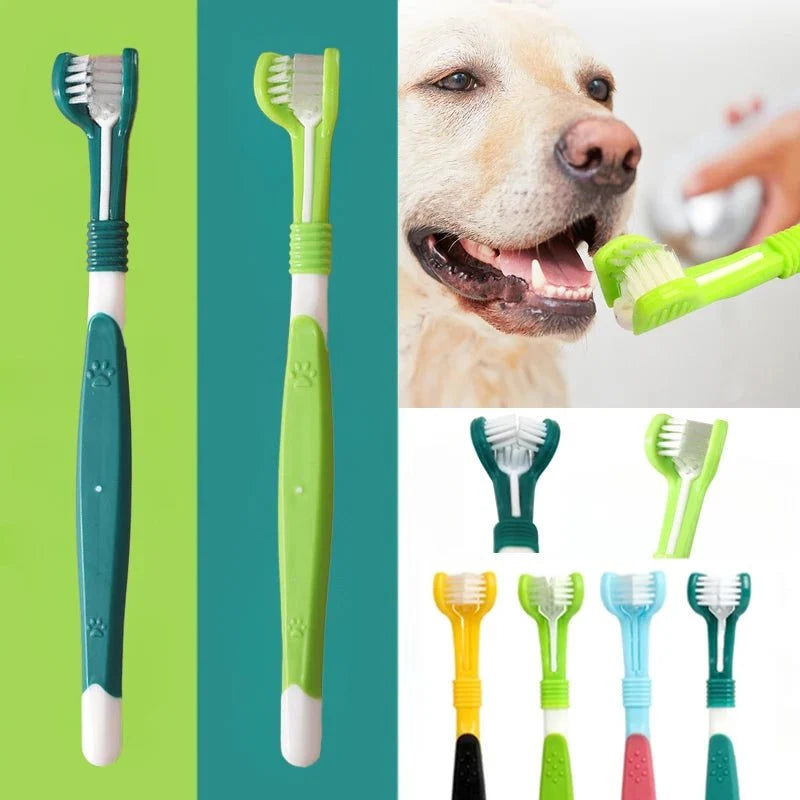 3-Sided Pet Toothbrush for Dogs & Cats – CarePort™