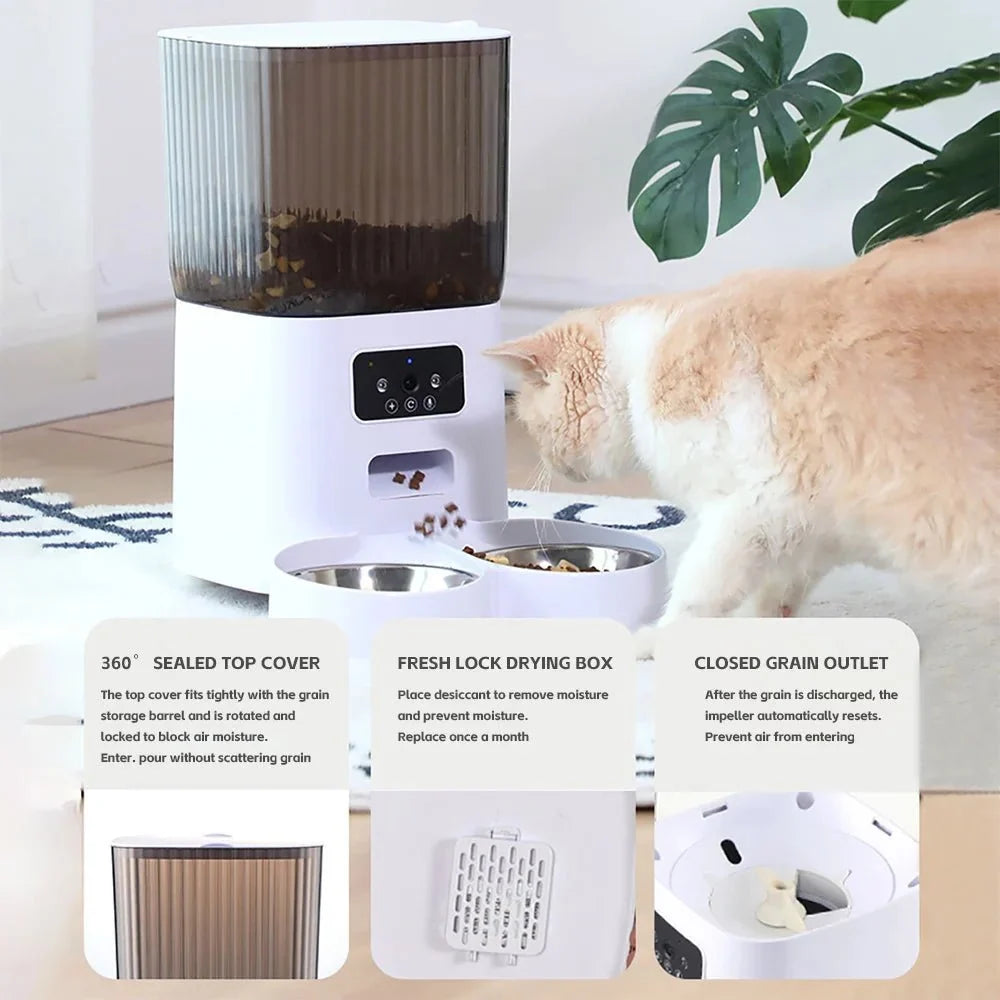 Smart Automatic Pet Feeder with Camera – FocusPlus™