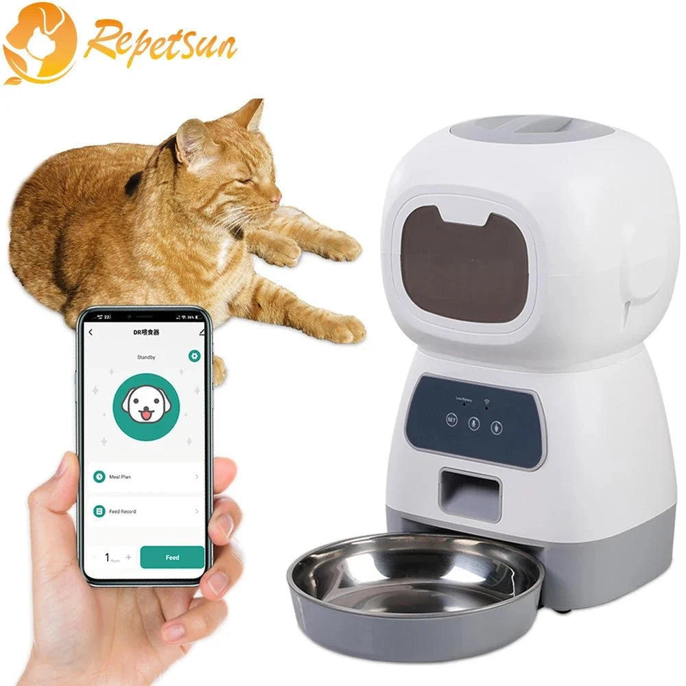 Automatic WiFi Pet Food Feeder – PawReady™