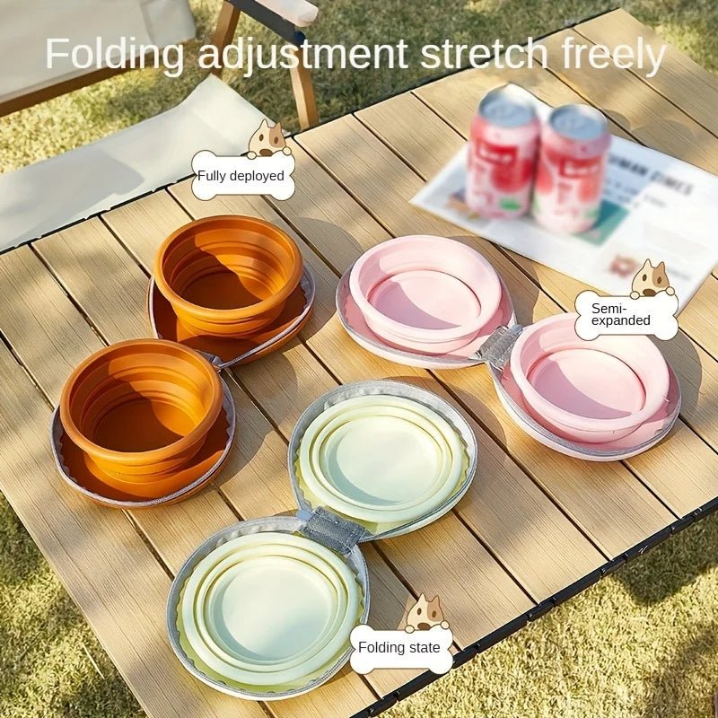 Foldable 2-in-1 Silicone Pet Bowl – FlowView™