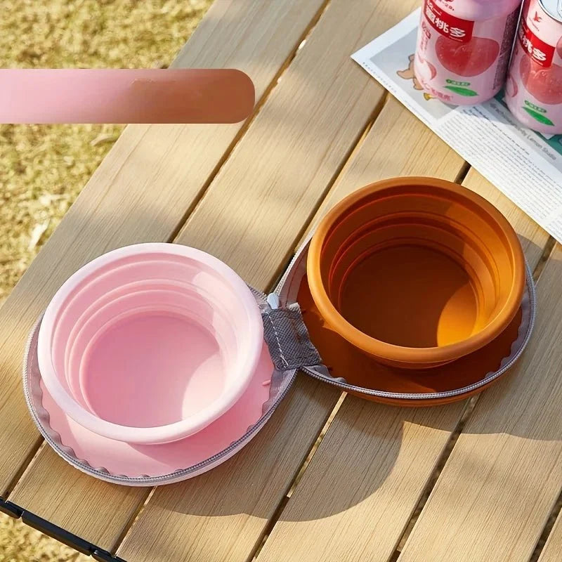Foldable 2-in-1 Silicone Pet Bowl – FlowView™