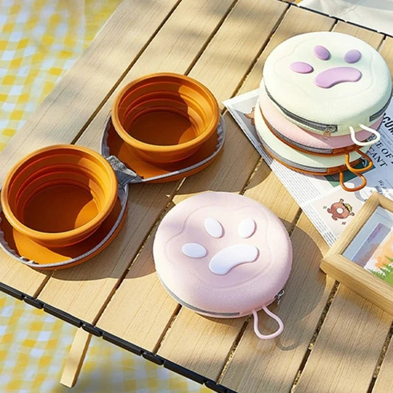 Foldable 2-in-1 Silicone Pet Bowl – FlowView™