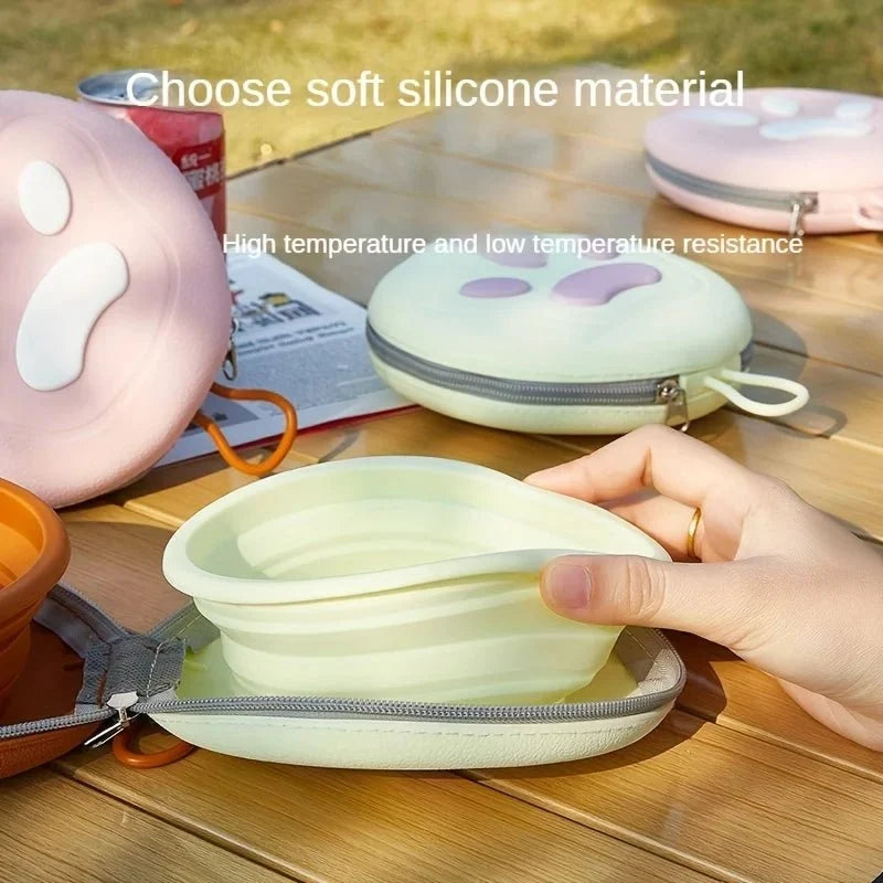 Foldable 2-in-1 Silicone Pet Bowl – FlowView™