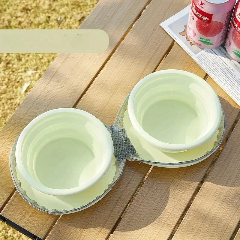 Foldable 2-in-1 Silicone Pet Bowl – FlowView™