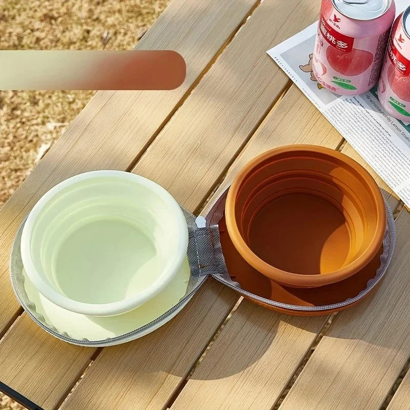 Foldable 2-in-1 Silicone Pet Bowl – FlowView™