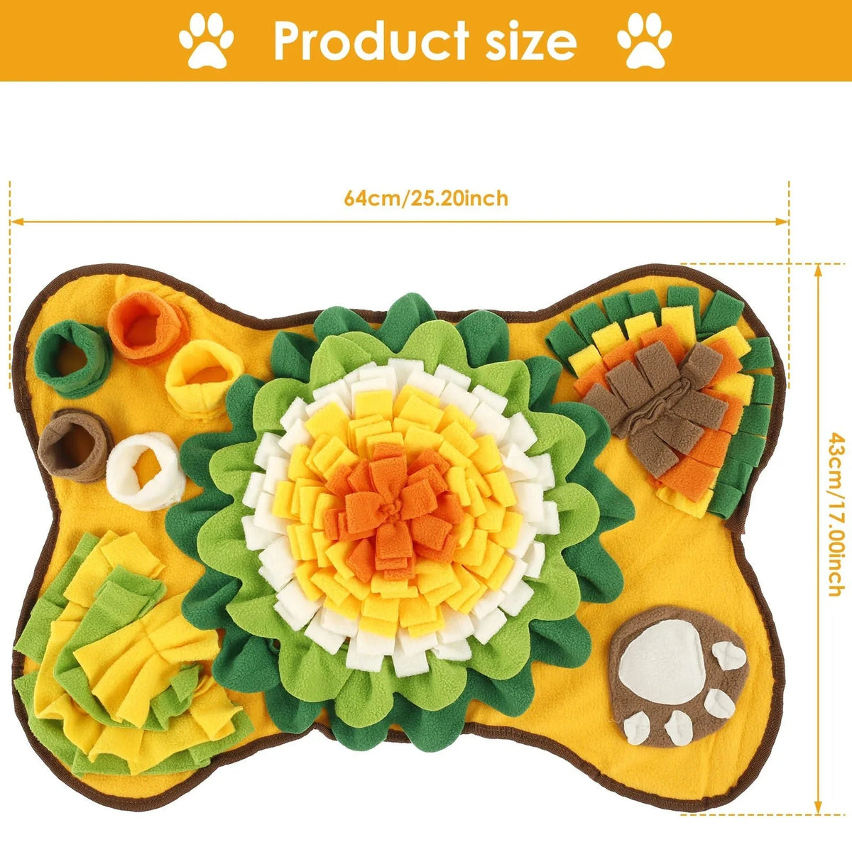 Tailented SlowGlow™ – Interactive Snuffle Feeding Mat with Non-Slip Base for Pets
