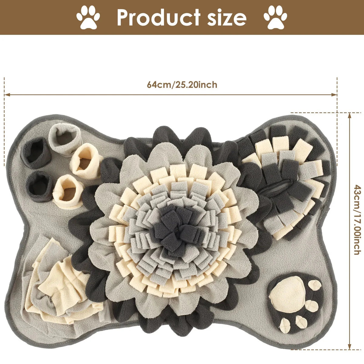 Tailented SlowGlow™ – Interactive Snuffle Feeding Mat with Non-Slip Base for Pets