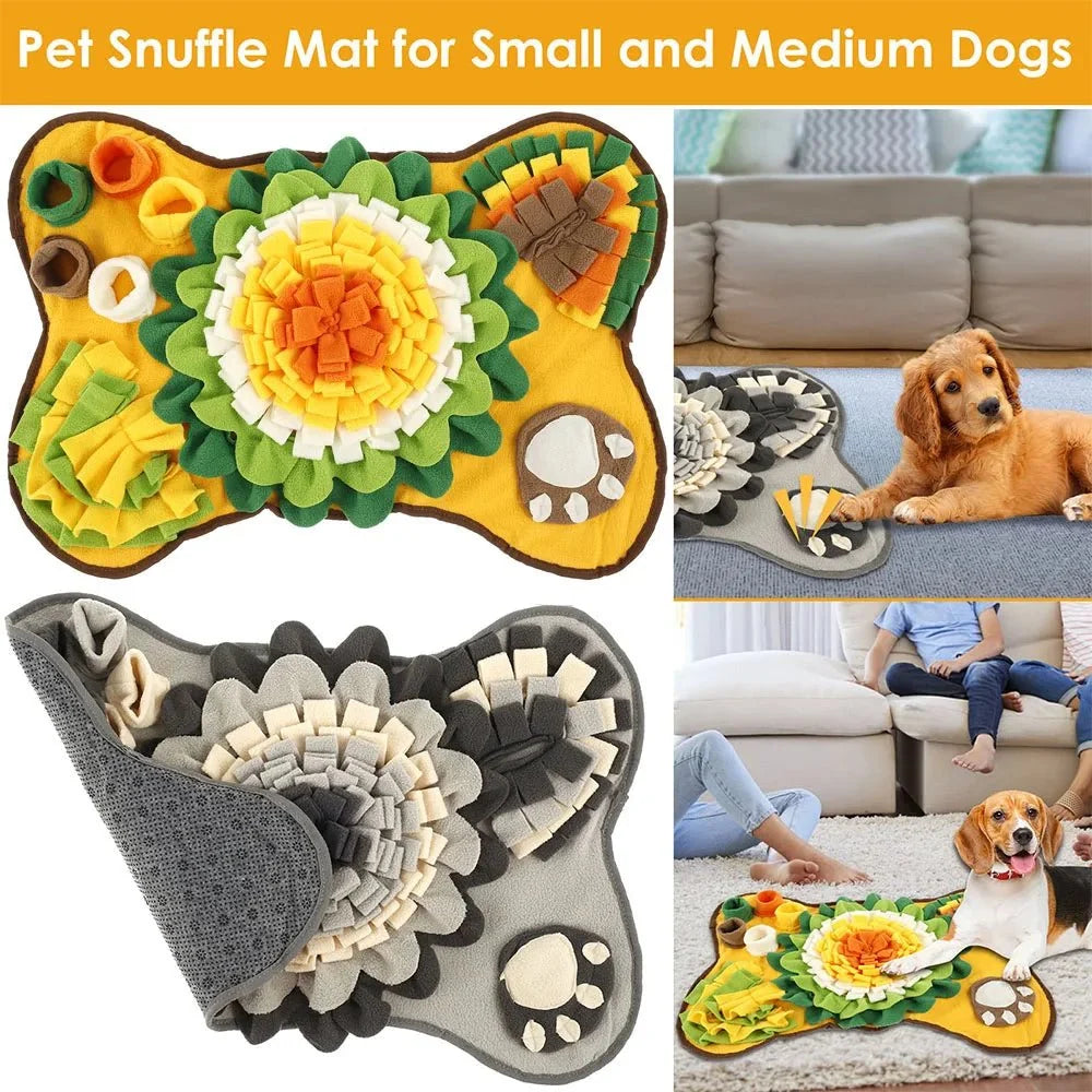 Tailented SlowGlow™ – Interactive Snuffle Feeding Mat with Non-Slip Base for Pets
