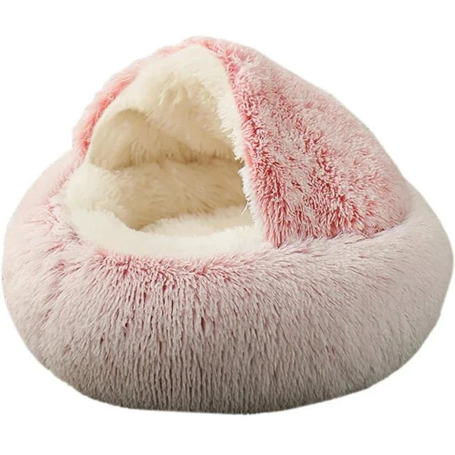 2-in-1 Plush Cave Cat & Small Dog Bed – CloudFresh™