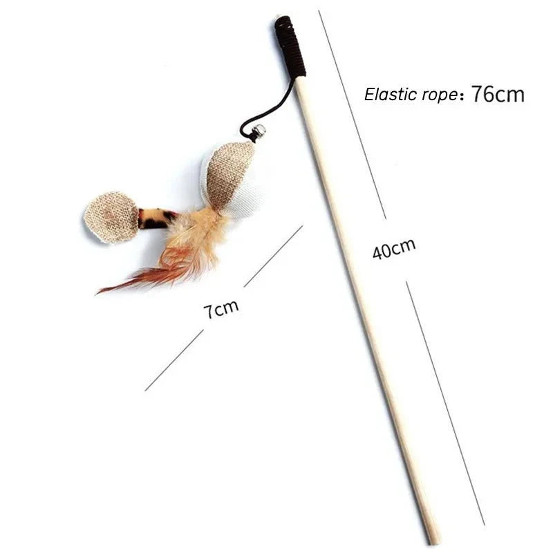 Feather Cat Wand Toy – BouncePath™