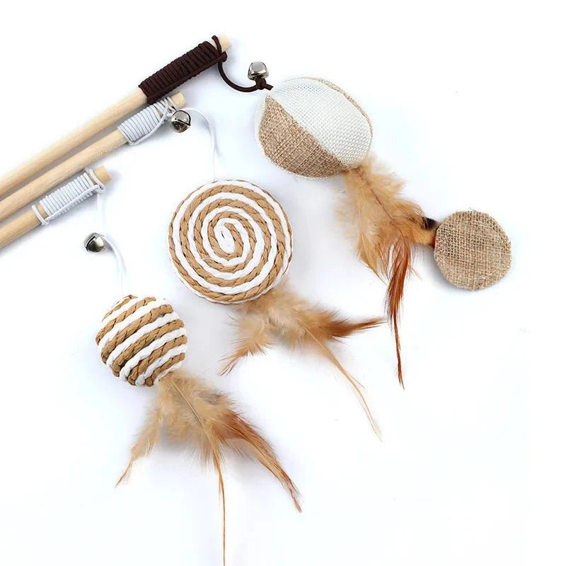 Feather Cat Wand Toy – BouncePath™