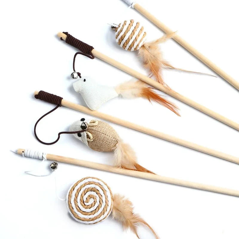 Feather Cat Wand Toy – BouncePath™