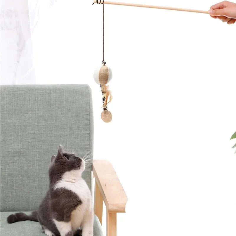 Feather Cat Wand Toy – BouncePath™