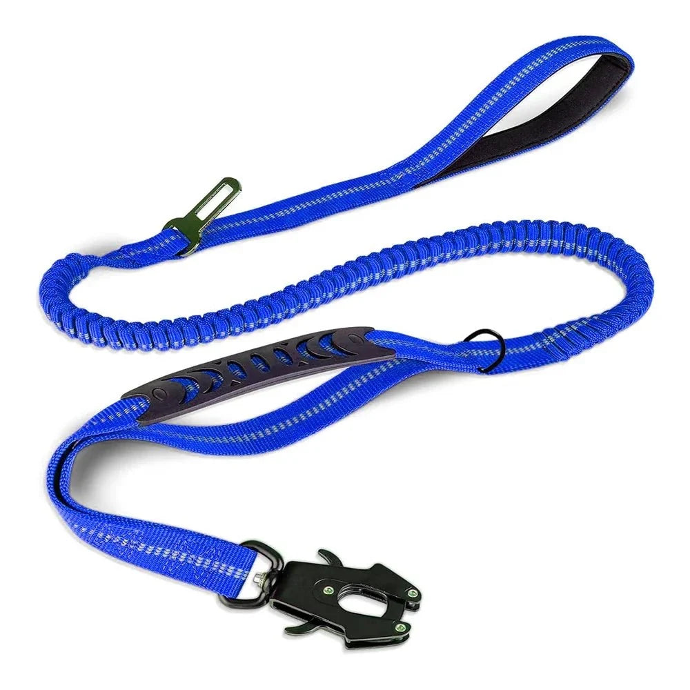 Reflective Bungee Dog Leash with Car Seat Belt Clip – CarPaws™