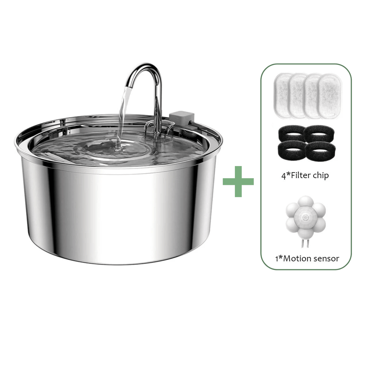 Stainless Steel Automatic Pet Water Fountain – HydraFit™