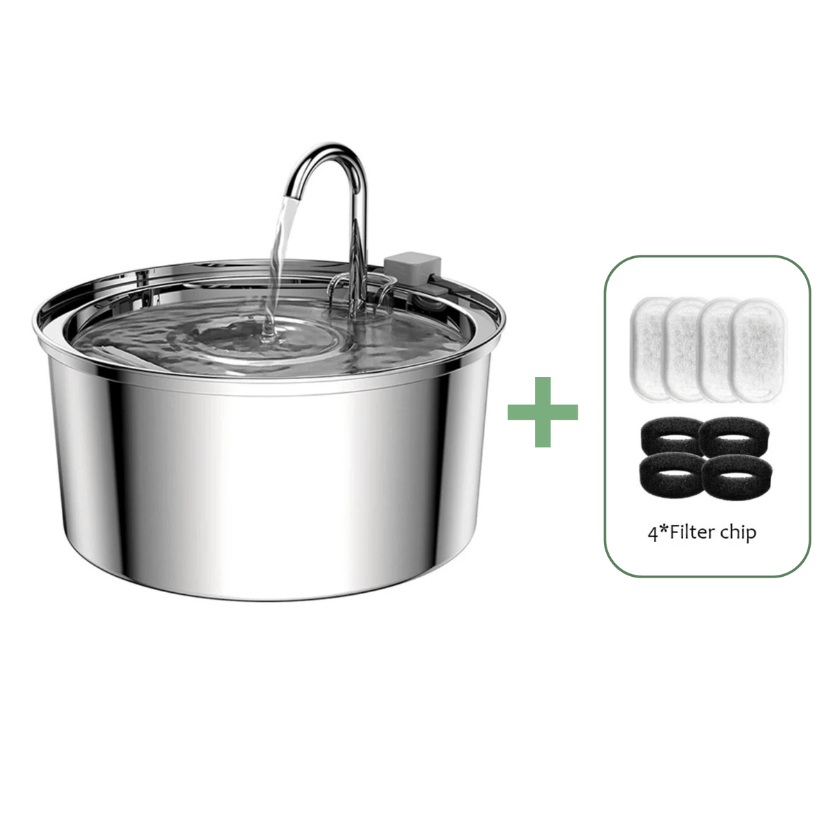 Stainless Steel Automatic Pet Water Fountain – HydraFit™
