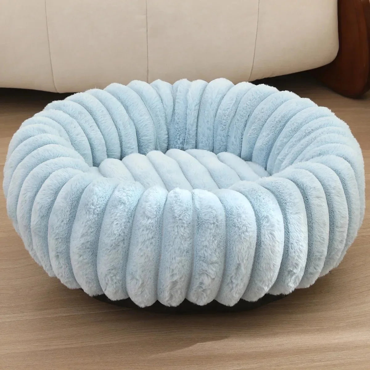 Round Donut Dog Bed – Washable Plush – CloudLink™