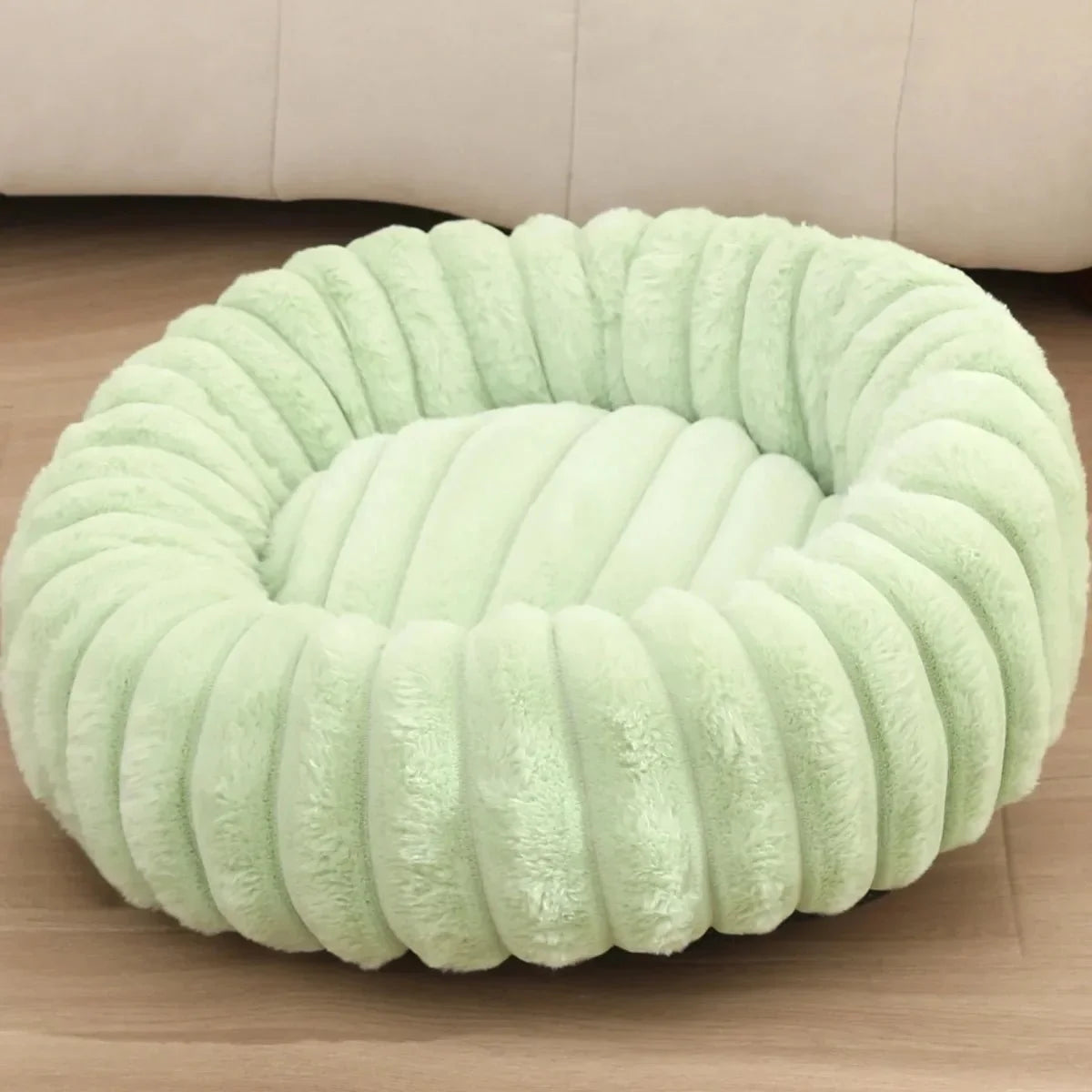 Round Donut Dog Bed – Washable Plush – CloudLink™