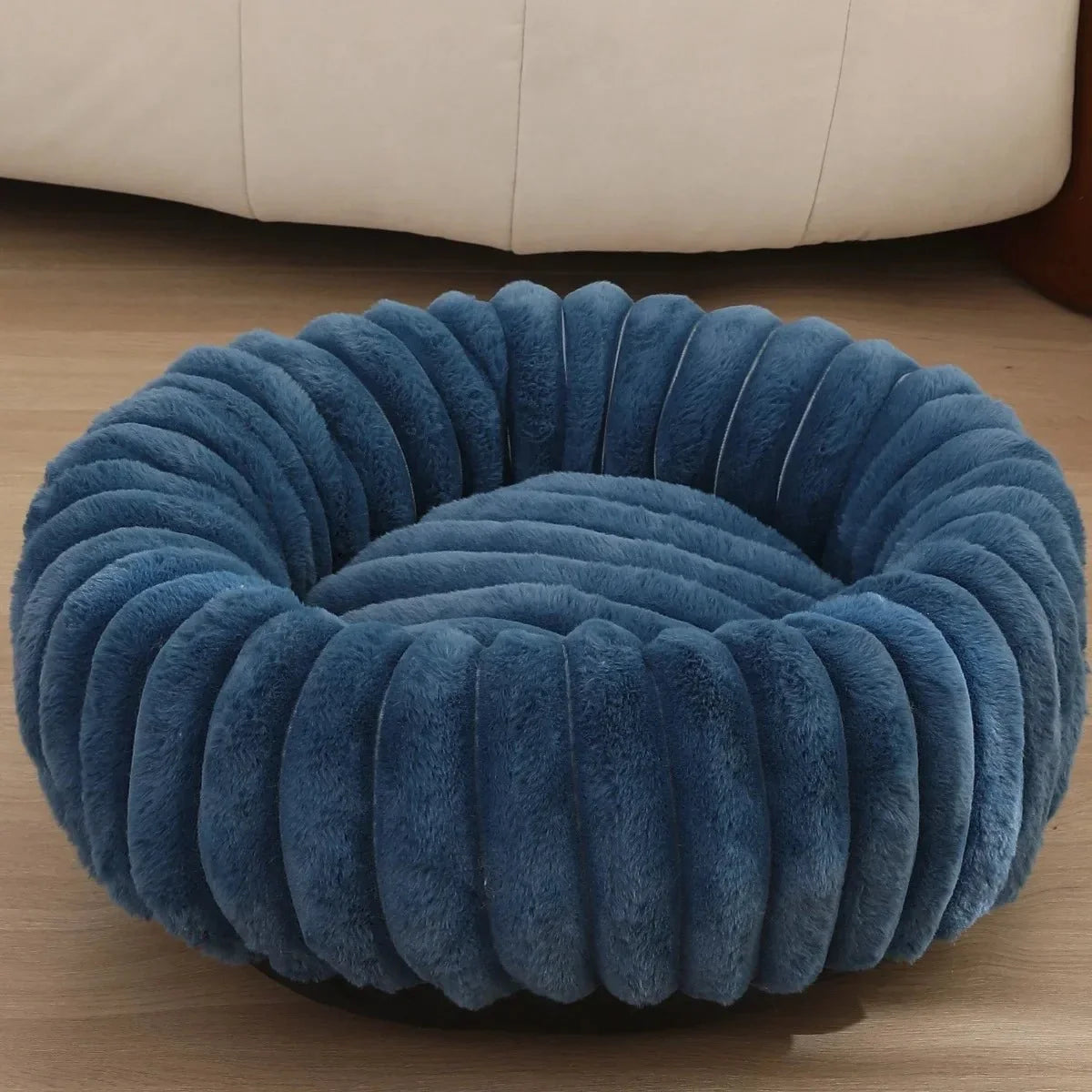 Round Donut Dog Bed – Washable Plush – CloudLink™