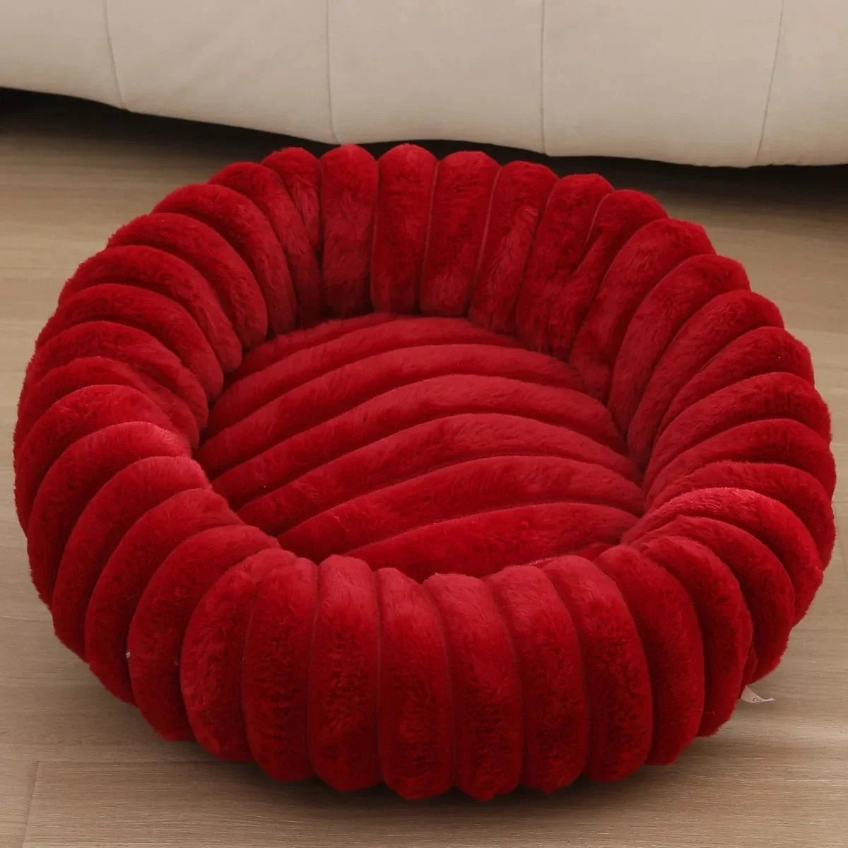 Round Donut Dog Bed – Washable Plush – CloudLink™