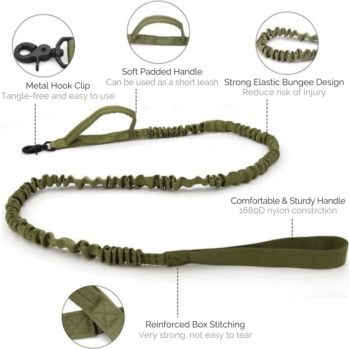 Shock-Absorbing Dog Collar & Leash Set – WalkPlus™
