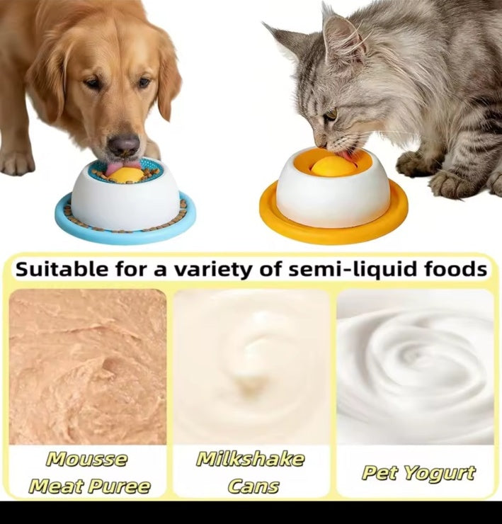 LickFlow interactive pet bowl suitable for soft treats and food