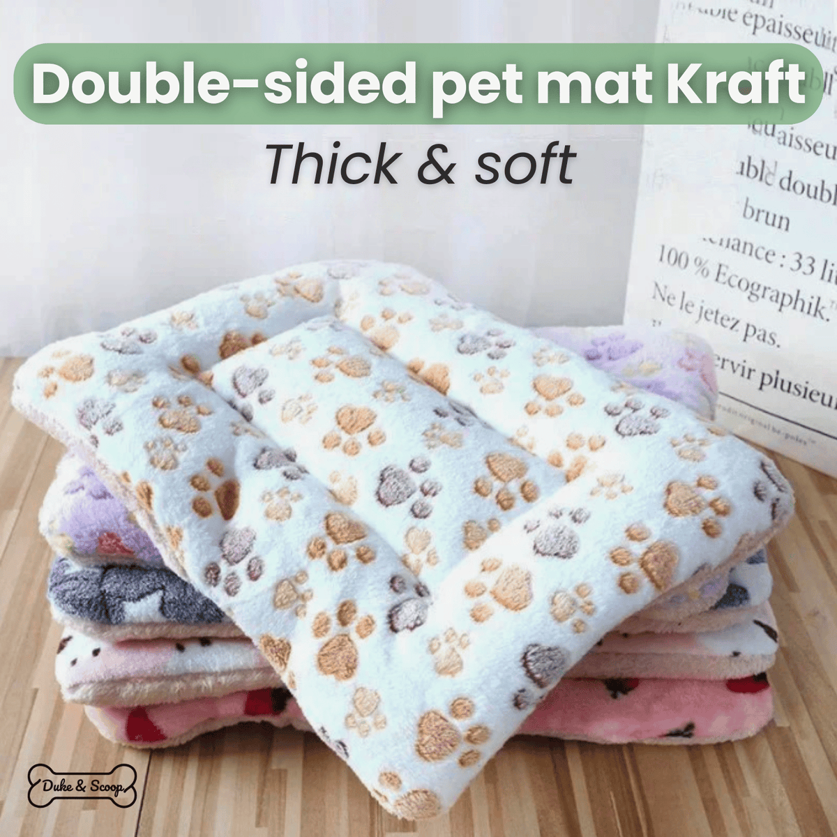 Double-Sided Plush Pet Mat for Dogs & Cats – ComfortFlex™