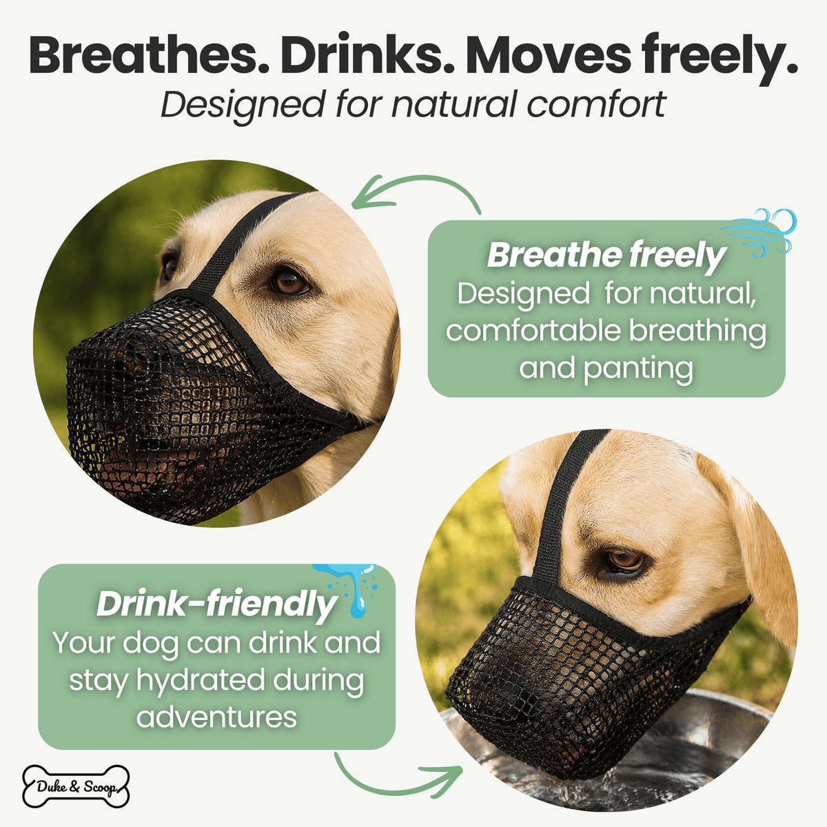 Soft Mesh Dog Muzzle – HoldFlow™