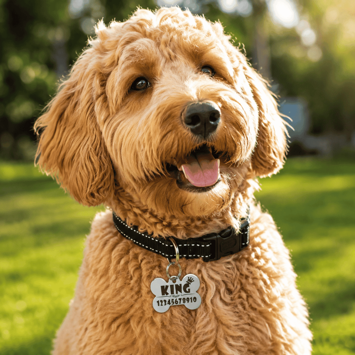Tailented PureGo™ – Personalized Pet ID Tag in Stainless Steel for Dogs & Cats