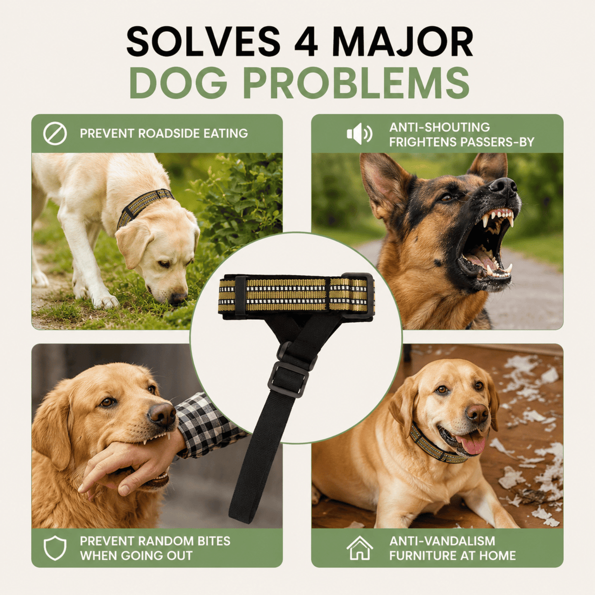 Reflective Adjustable Dog Muzzle – TrekStyle™