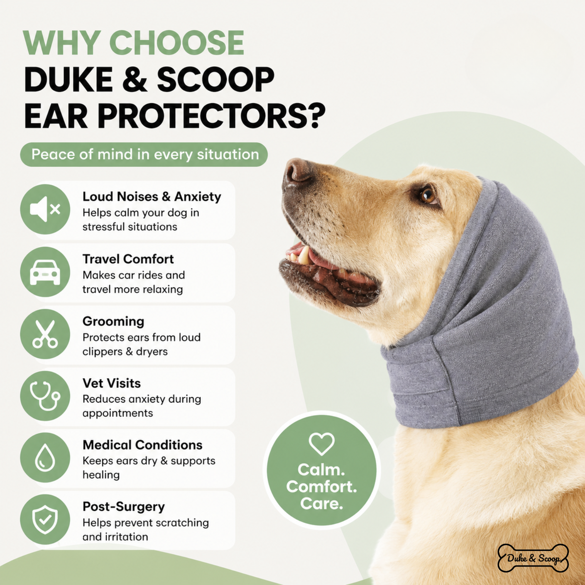 Calming Dog Ear Protectors for Thunder & Fireworks – CarePro™