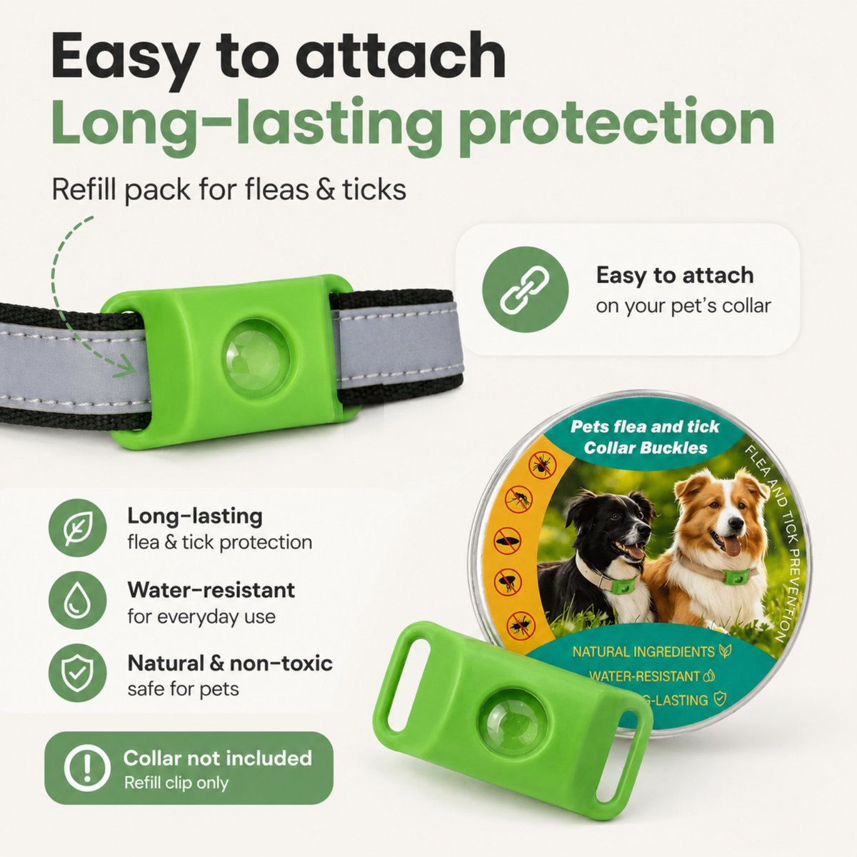 Flea & Tick Protection Clip for Dogs & Cats – EaseWorks™