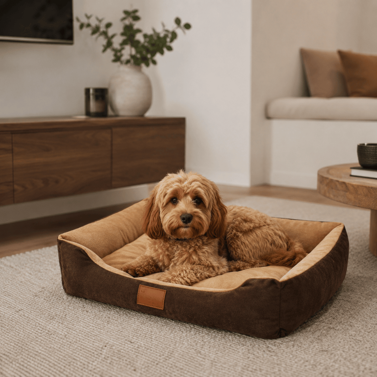 Soft Waterproof Plush Cat Bed – CalmFit™