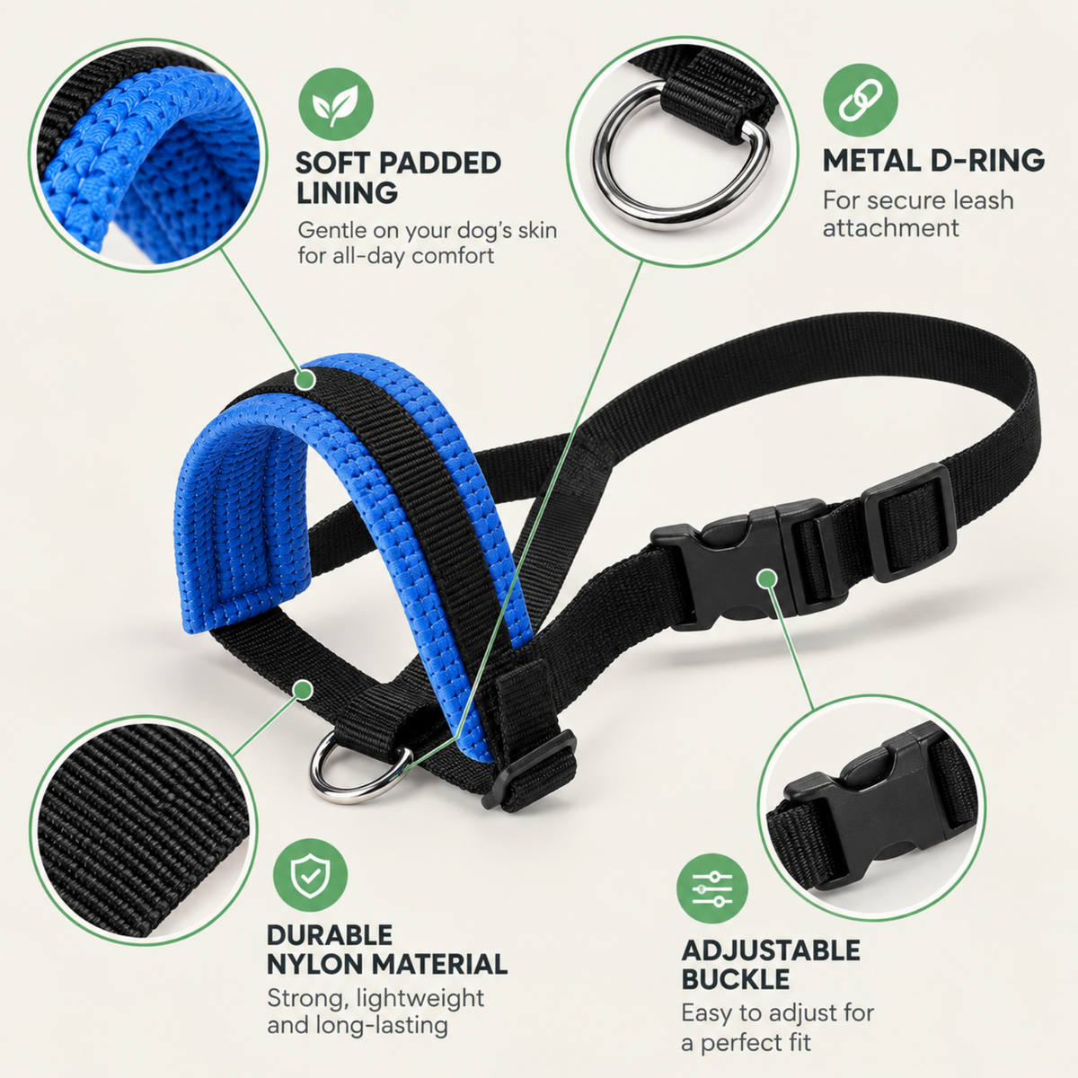 Breathable Nylon Dog Muzzle – MotionPure™
