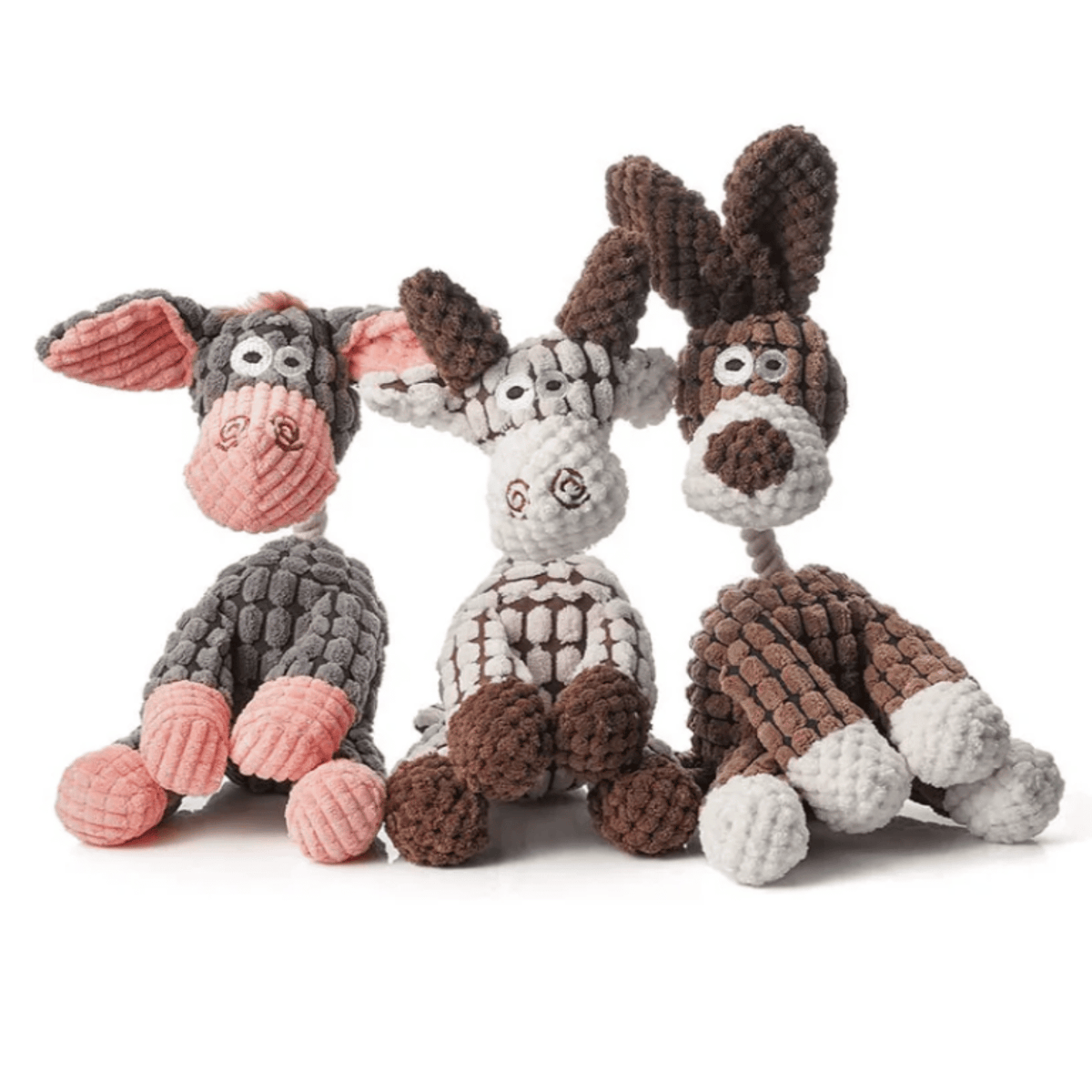 Squeaky Donkey Plush Dog Toy – TugFlex™