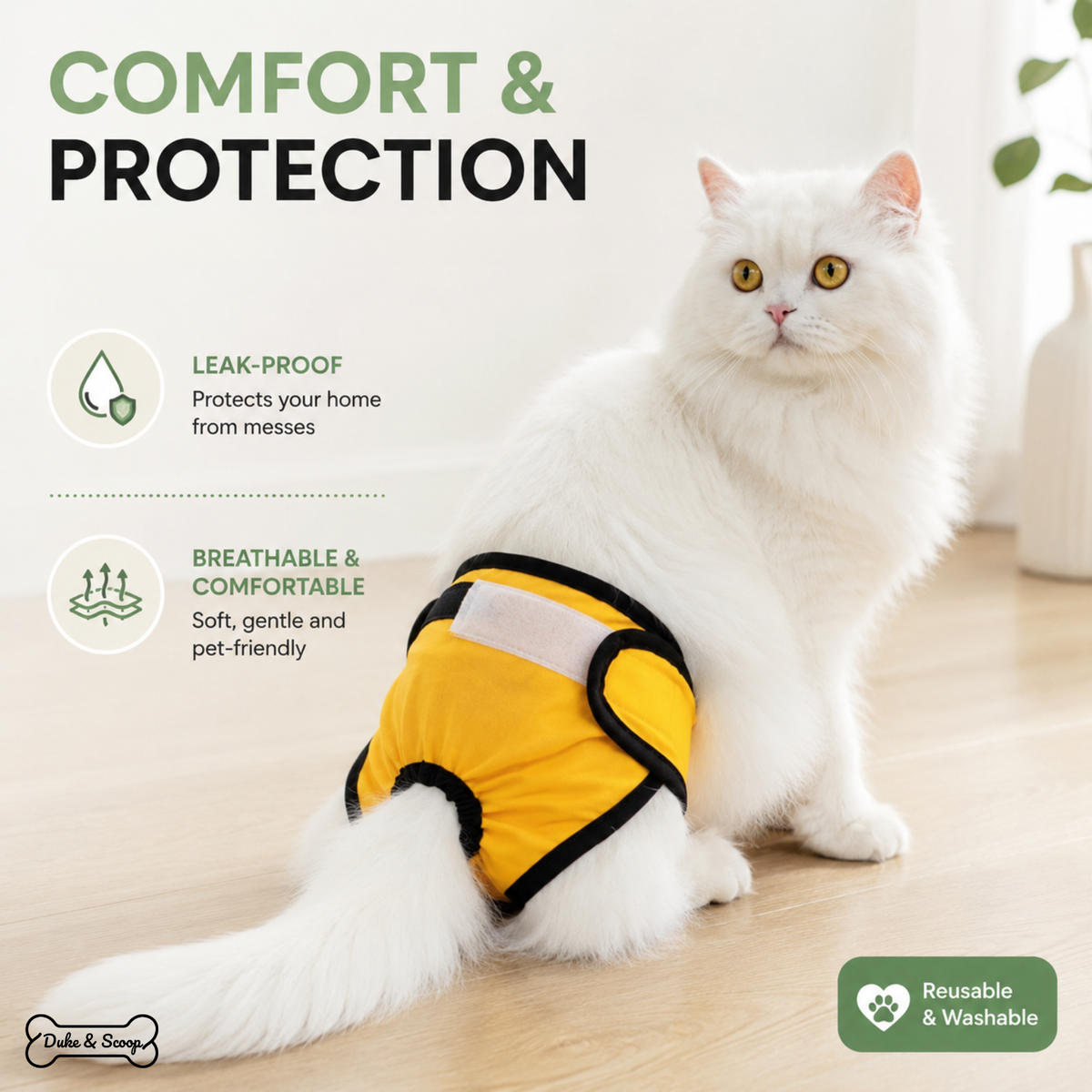 Reusable Pet Diaper for Dogs & Cats – PawHaven™