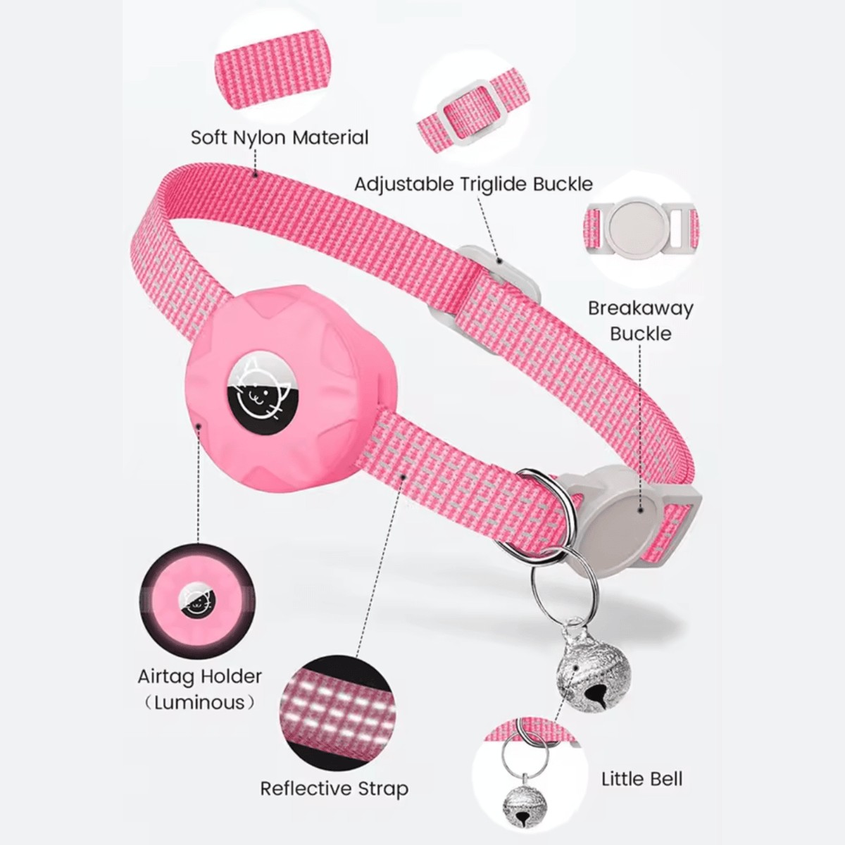 Bluetooth Pet Tracker with Reflective Collar – MapSense™