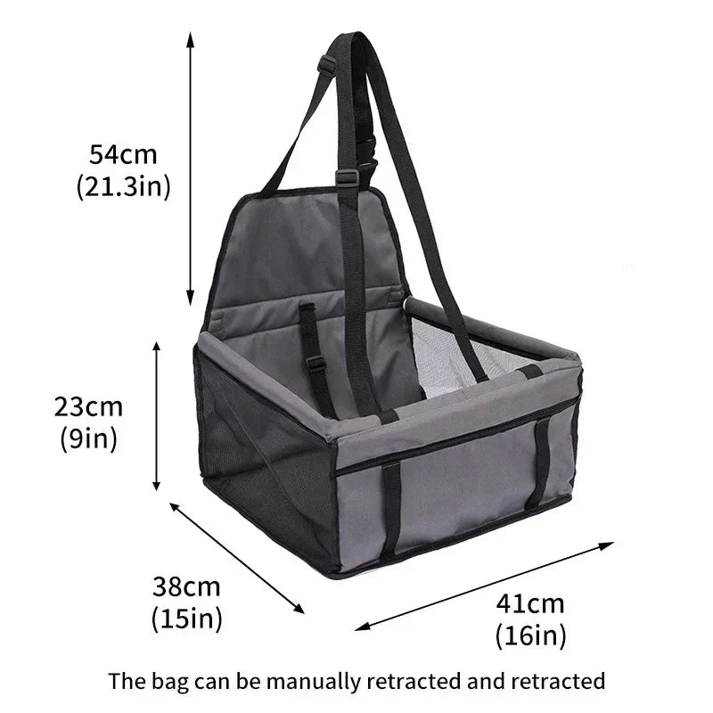 Foldable Pet Car Seat for Dogs & Cats – TravelWorks™