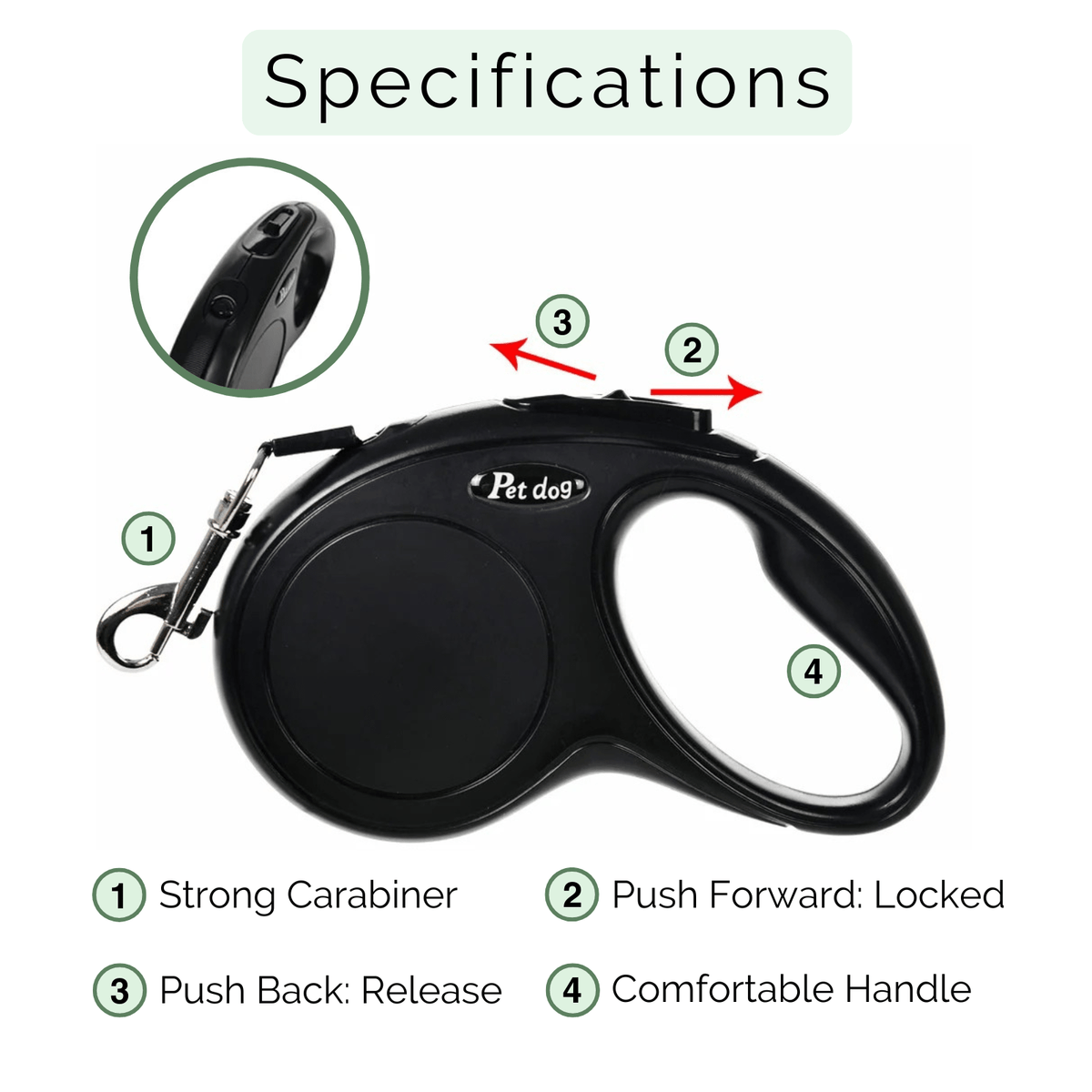 Retractable Dog Leash for Everyday Walks – StrideFlow™