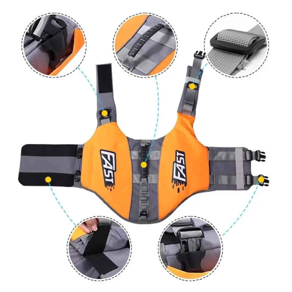 Dog Life Jacket with Reflective Details – CareWave™
