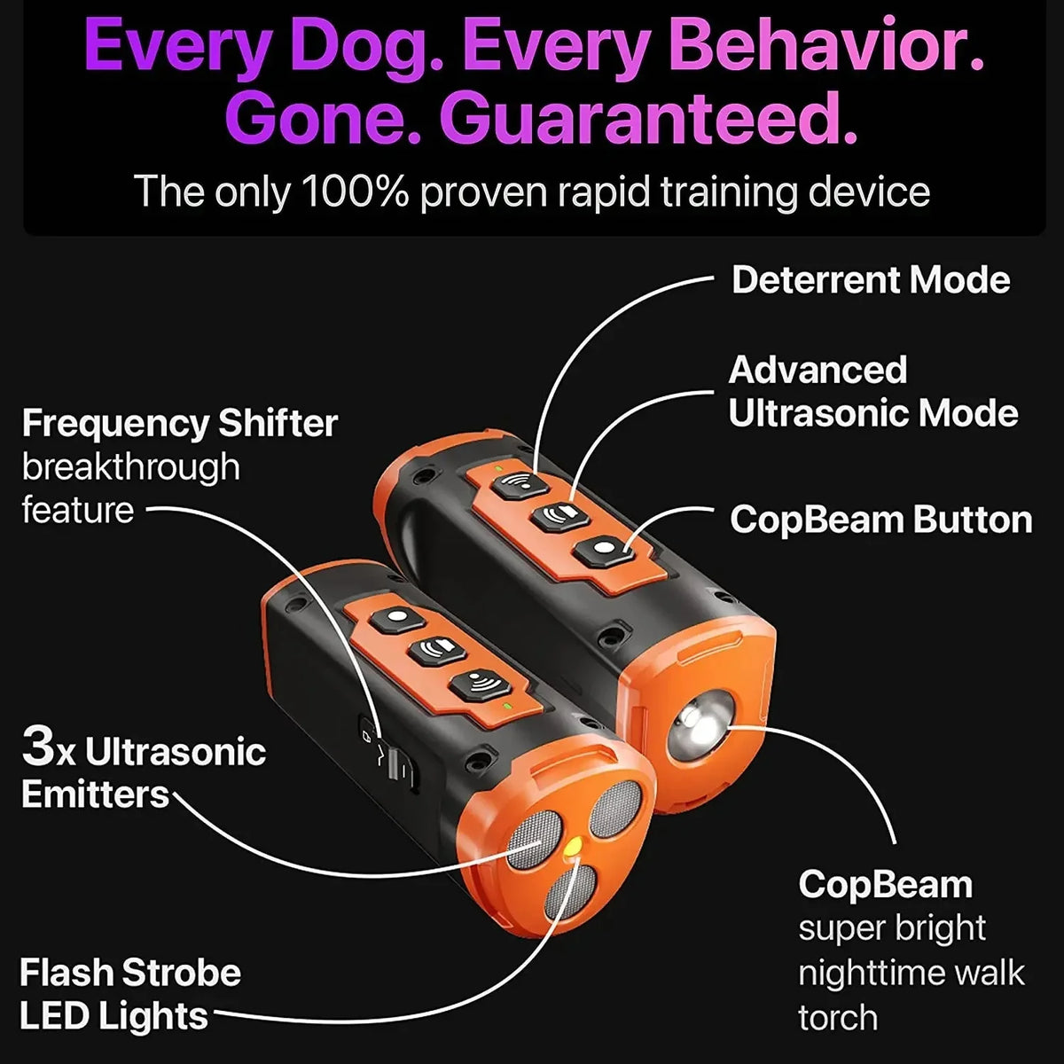 Rechargeable Ultrasonic Dog Training Device – LeadWise™