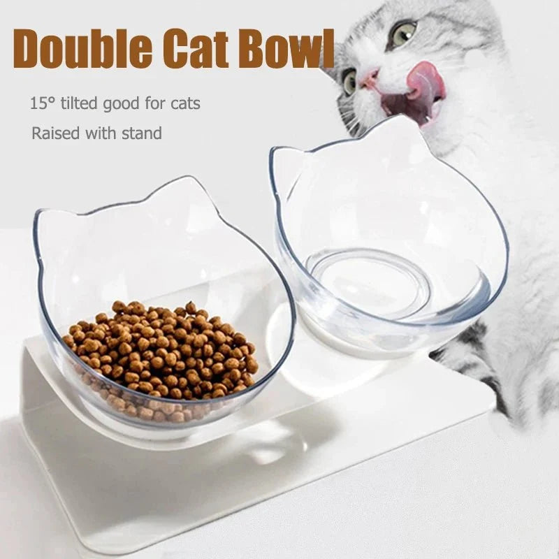 Raised Double Cat Food Bowl – FeastSelect™