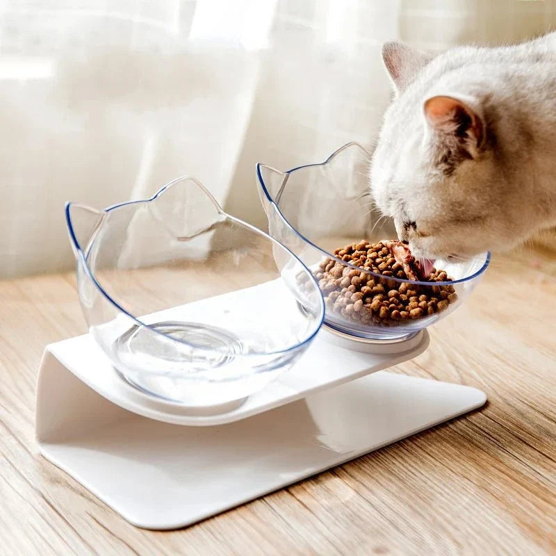Raised Double Cat Food Bowl – FeastSelect™