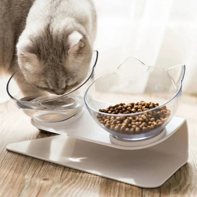Raised Double Cat Food Bowl – FeastSelect™