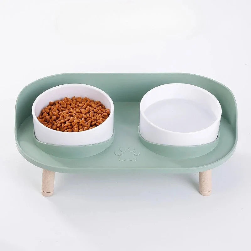 Raised Pet Food Bowl for Dogs & Cats – FeedLink™