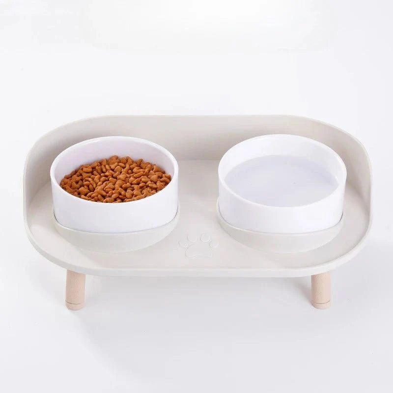 Raised Pet Food Bowl for Dogs & Cats – FeedLink™