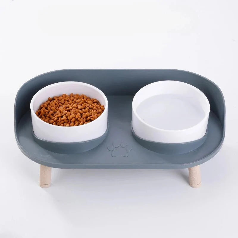 Raised Pet Food Bowl for Dogs & Cats – FeedLink™